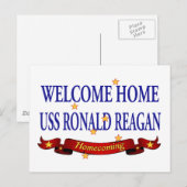 Carte Postale Bienvenue Accueil USS Ronald Reagan (Devant / Derrière)