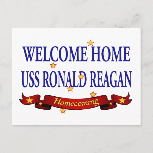 Carte Postale Bienvenue Accueil USS Ronald Reagan (Devant)