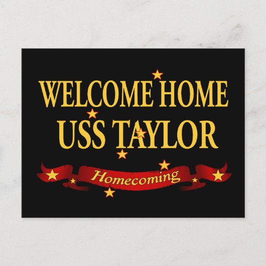 Carte Postale Bienvenue Accueil USS Taylor (Devant)