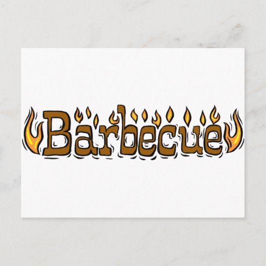 Carte Postale Bienvenue Au Barbecue (Devant)