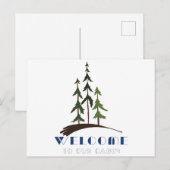 Carte Postale Bienvenue au Cabine (Devant / Derrière)