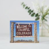 Carte Postale Bienvenue au Colorado coloré (Debout devant)