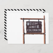 Carte Postale bienvenue au colorado coloré (Devant / Derrière)