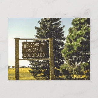 Carte Postale Bienvenue au Colorado coloré
