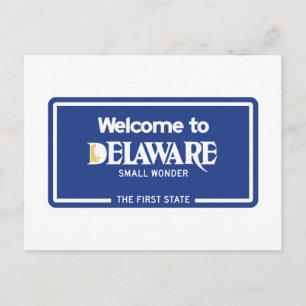 Carte Postale Bienvenue au Delaware - USA Road Sign