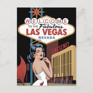 Carte Postale Bienvenue au fabuleux Las Vegas Nevada
