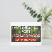 Carte Postale Bienvenue Au Fort Leonard Wood Perdu Dans Les Bois (Debout devant)