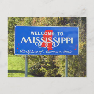 Carte Postale Bienvenue au Mississippi