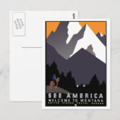 Carte Postale Bienvenue au Montana (Devant / Derrière)