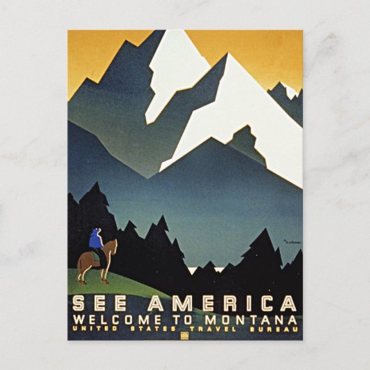 Carte Postale Bienvenue au Montana, (Devant)
