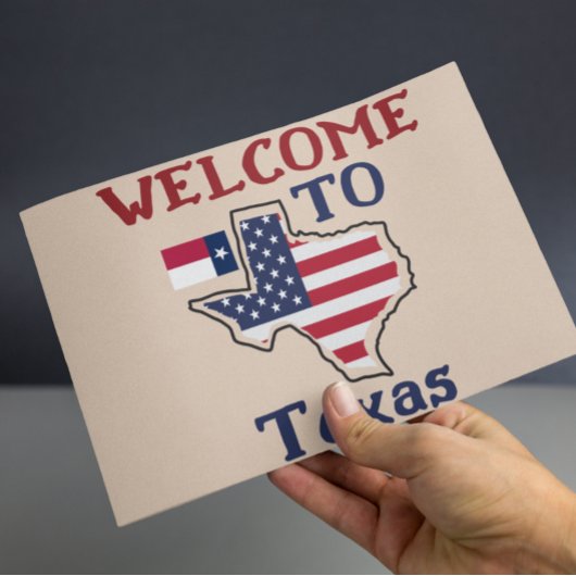 Carte Postale Bienvenue au Texas