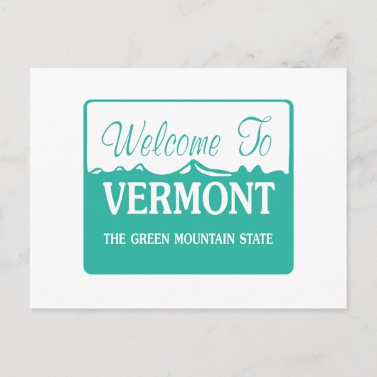 Carte Postale Bienvenue au Vermont - États-Unis (Devant)