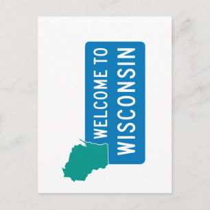 Carte Postale Bienvenue au Wisconsin - États-Unis