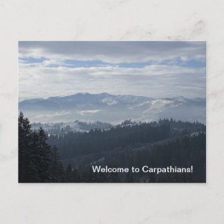 Carte Postale Bienvenue aux Carpates !