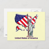 Carte Postale Bienvenue aux Etats-Unis (Devant / Derrière)