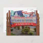 Carte Postale Bienvenue aux Etats-Unis (Devant / Derrière)