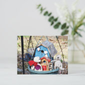 Carte Postale Bienvenue aux oiseaux domestiques ! (Debout devant)