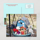 Carte Postale Bienvenue aux oiseaux domestiques ! (Devant / Derrière)