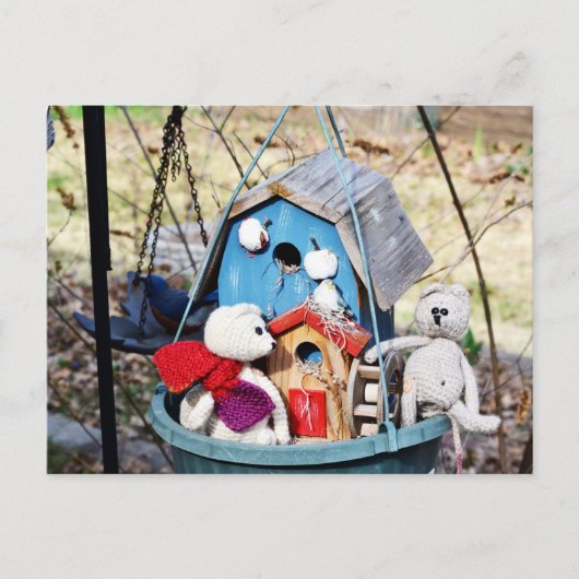 Carte Postale Bienvenue aux oiseaux domestiques ! (Devant)