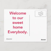Carte Postale bienvenue chez nous (Dos)