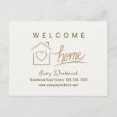 Carte Postale Bienvenue chez Real Estate Simple Clean Minimalist (Devant)