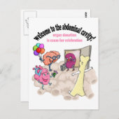 Carte Postale Bienvenue dans la cavité abdominale ! (Devant / Derrière)