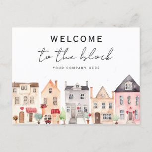 Carte Postale Bienvenue dans le bloc Immobilier neuf propriétair