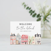 Carte Postale Bienvenue dans le bloc Nouveau propriétaire Immo (Debout devant)