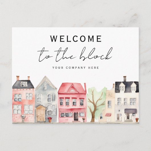 Carte Postale Bienvenue dans le bloc Nouveau propriétaire Immo (Devant)