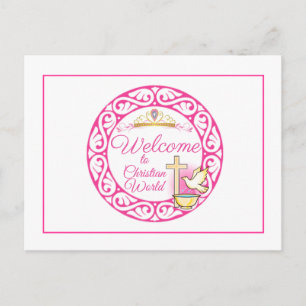 Carte Postale Bienvenue dans le monde chrétien