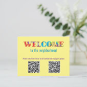 Carte Postale BIENVENUE dans le quartier (Debout devant)