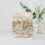 Carte Postale Bienvenue dans le quartier Deer Lawn (Debout devant)
