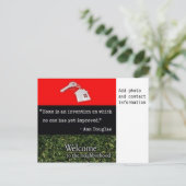 Carte Postale Bienvenue Dans Le Quartier Rouge Noir Vert (Debout devant)