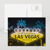 Carte Postale Bienvenue dans le voyage de LAS VEGAS (Devant / Derrière)