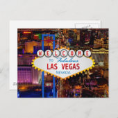 Carte Postale Bienvenue dans le voyage de LAS VEGAS (Devant / Derrière)