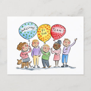 Carte Postale Bienvenue dans l'équipe