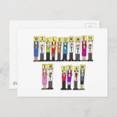 Carte Postale Bienvenue dans l'équipe en allemand (Devant / Derrière)