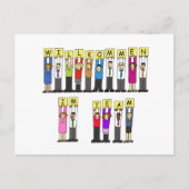 Carte Postale Bienvenue dans l'équipe en allemand (Devant)