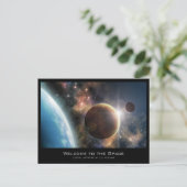 Carte Postale Bienvenue dans l'espace (Debout devant)