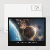 Carte Postale Bienvenue dans l'espace (Devant / Derrière)