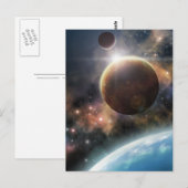 Carte Postale Bienvenue dans l'espace (Devant / Derrière)