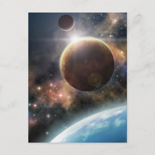 Carte Postale Bienvenue dans l'espace (Devant)