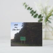 CARTE POSTALE BIENVENUE DANS L'ÉTAT DE NEW YORK (Debout devant)