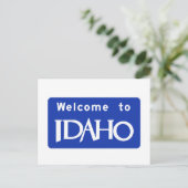 Carte Postale Bienvenue dans l'Idaho - Panneau routier USA (Debout devant)