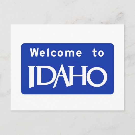 Carte Postale Bienvenue dans l'Idaho - Panneau routier USA (Devant)