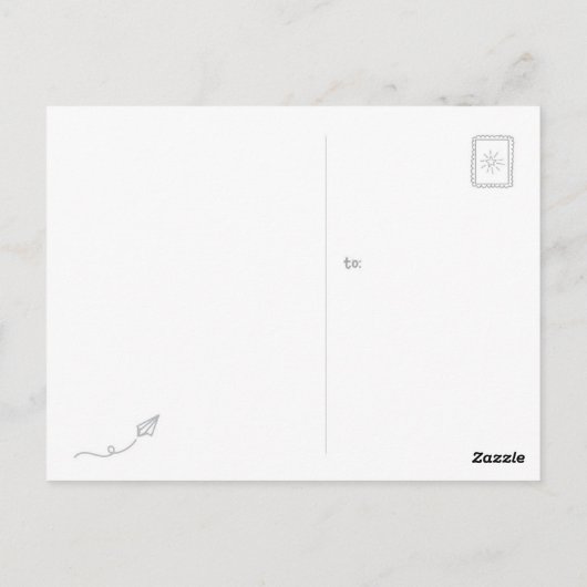 Carte Postale Bienvenue dans Notre Classe (verticale) (Dos)