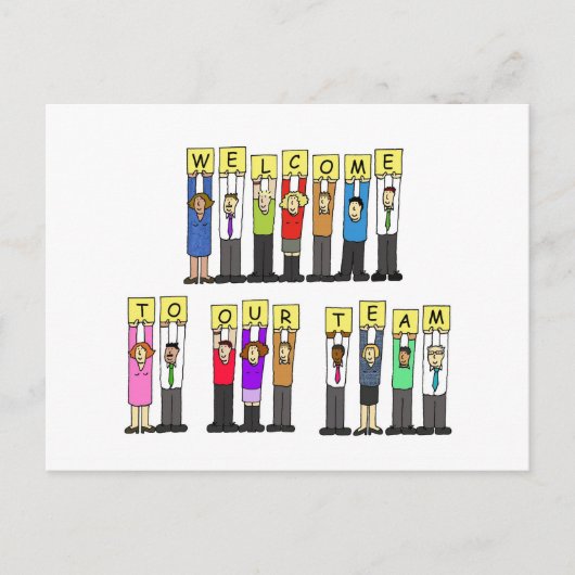 Carte Postale Bienvenue dans notre équipe (Devant)