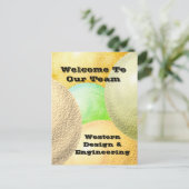 Carte Postale Bienvenue dans notre équipe - Reconnaissance des e (Debout devant)