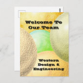 Carte Postale Bienvenue dans notre équipe - Reconnaissance des e (Devant / Derrière)