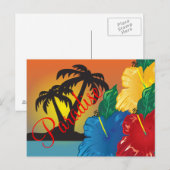 Carte Postale Bienvenue dans un magnifique paradis tropical (Devant / Derrière)